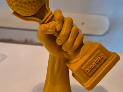 Golf trophy - Trophy in a hand