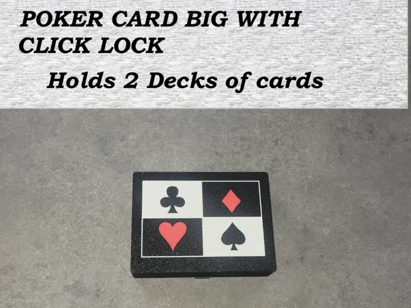 Poker card box, with click lock. 