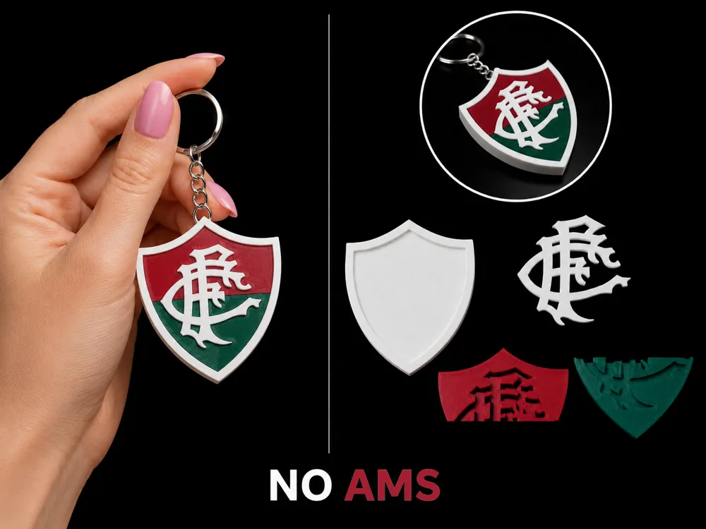 Accesorio para impresora 3D: Fluminense Football Club Multipartes (SEM AMS). Referencia del modelo original.