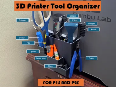 3D Printer Tool Organizer for P1S and P2S