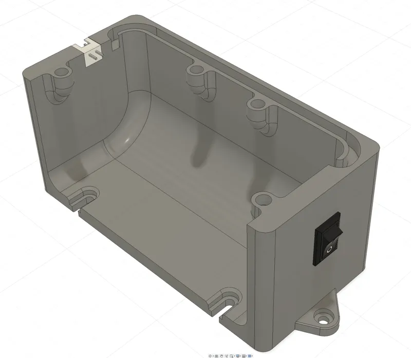 Bentobox base with switch and JST socket