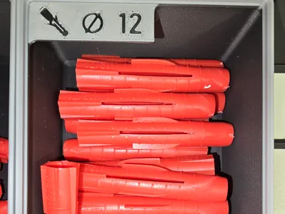Gridfinity 12mm Wall Plug Organizer Box 