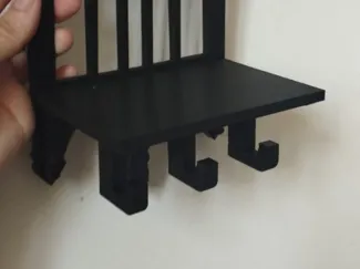 Gothic Style Shelf with Hangers