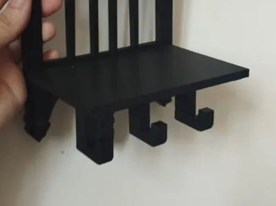 Gothic Style Shelf with Hangers