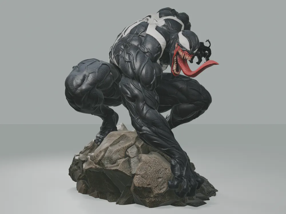 Escenografía en miniatura: Venom - Marvel Rivals Diorama #002. Referencia del modelo original.
