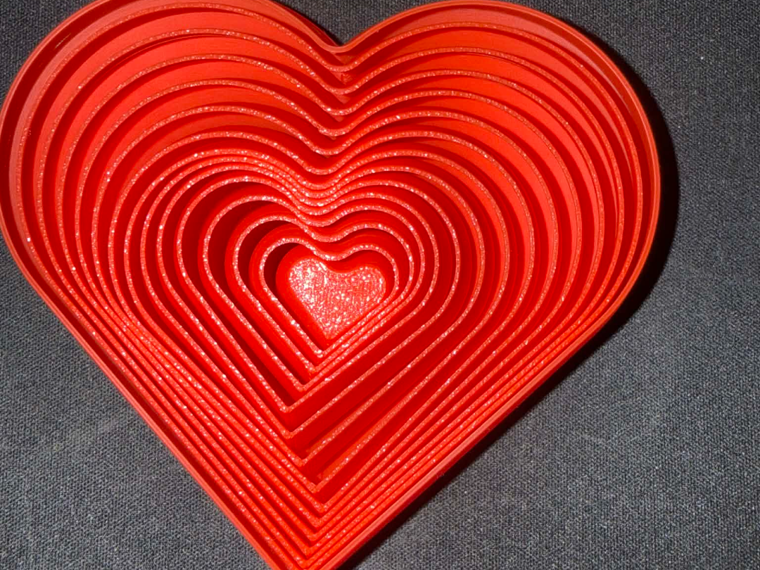 Parametric Layered Heart – Premium Fidget 3D Print