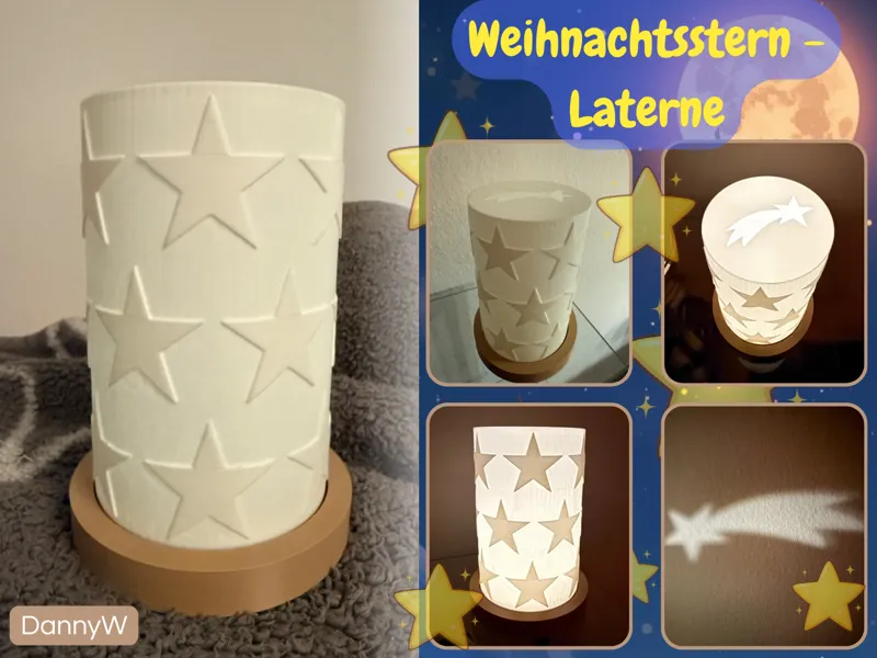 Weihnachtsstern-Laterne Sternschnuppe