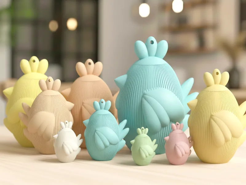 Cute Easter Egg Chick Ornament