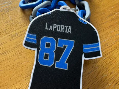 Sam LaPorta Detroit Lions Jersey Chain Pendant
