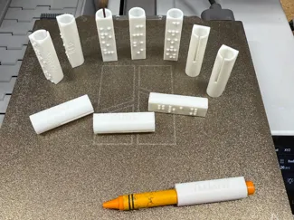Braille Crayon holders - labels