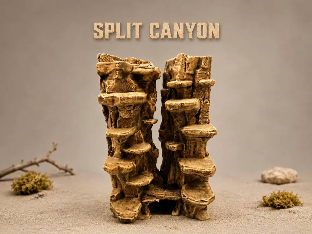 Letrero o emblema decorativo: 3D-Rückwand - Split Canyon. Referencia del modelo original.