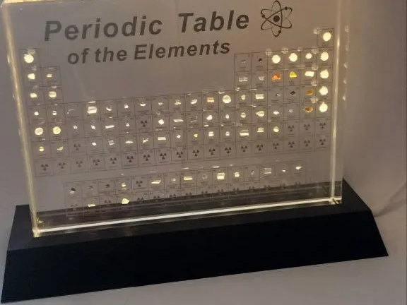 Acrylic Periodic Table of the Elements Stand +LED