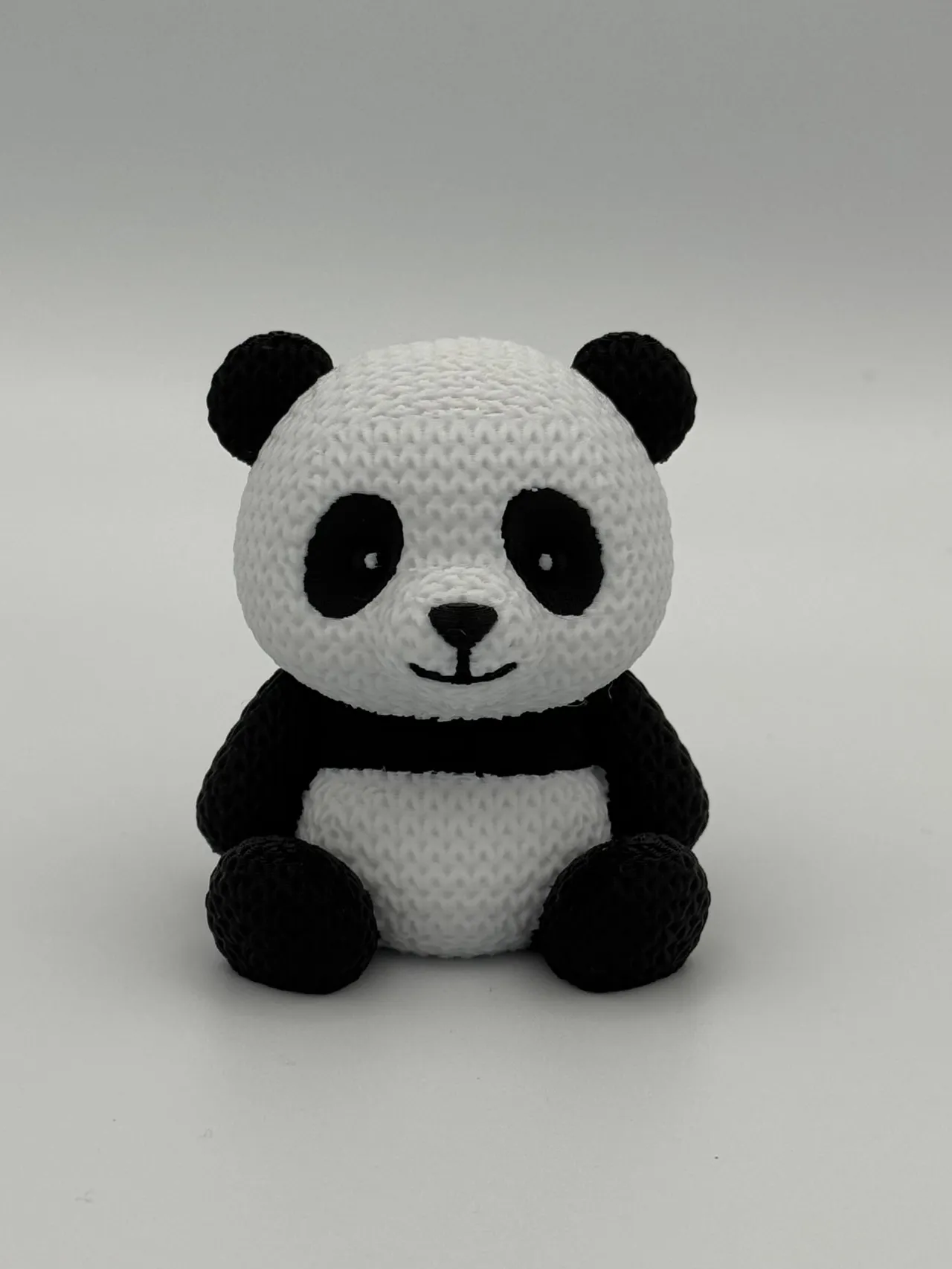 Cute Knitted Panda Bear view 2