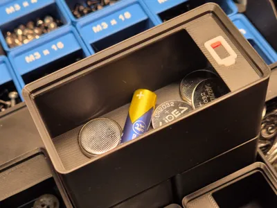 Gridfinity empty batteries bin