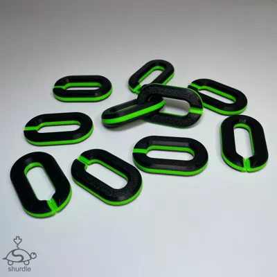 Chain Links for Necklace Badges & Turnover Chains by Shurdle3D ...