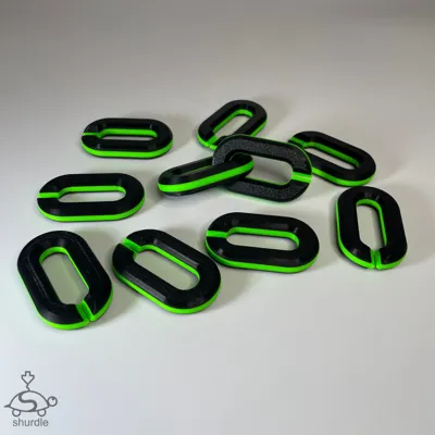 Chain Links for Necklace Badges & Turnover Chains by Shurdle3D ...