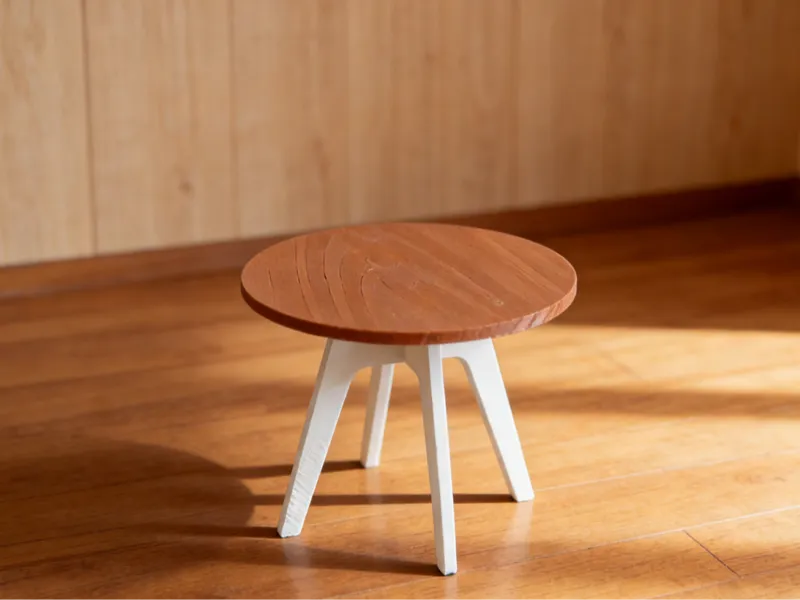 Dollhouse 1:12 Wood Grain Small Round Table