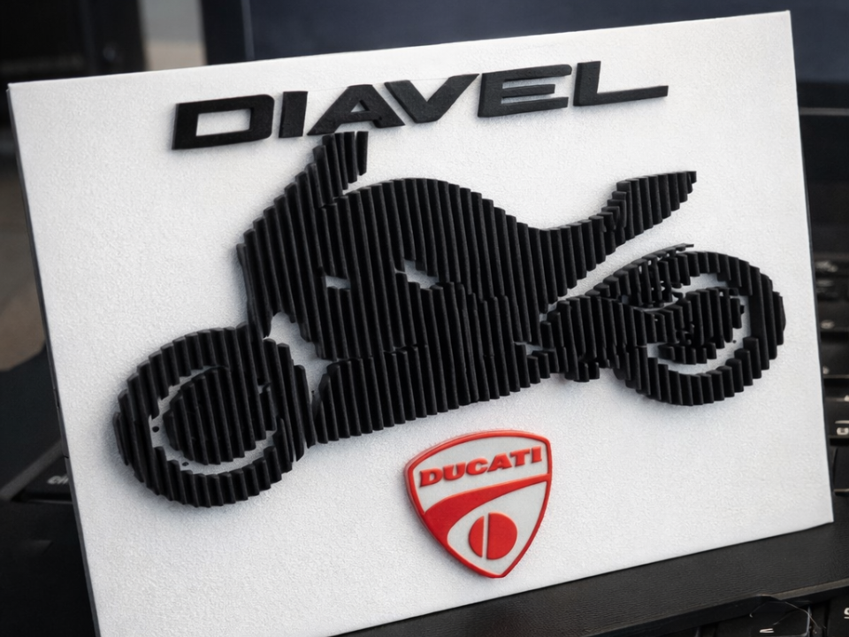 Motorbike Ducati Diavel Layered Sculpture
