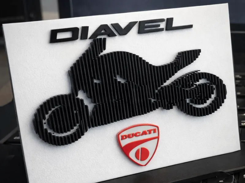 Motorbike Ducati Diavel Layered Sculpture