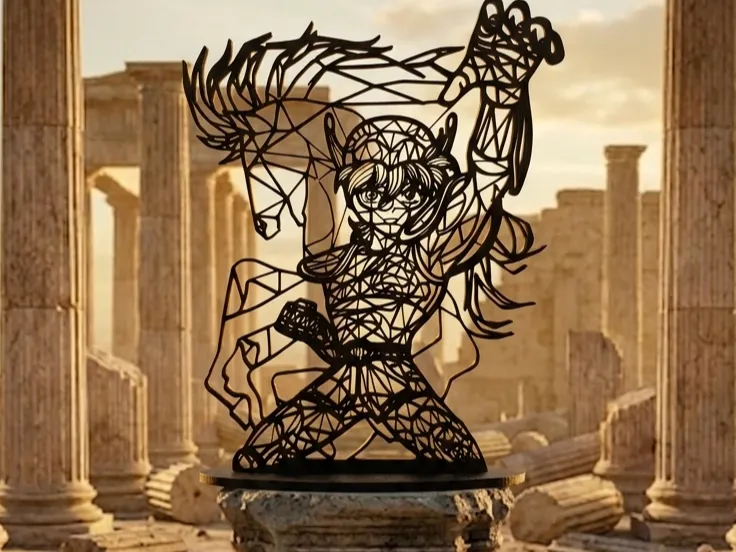 Saint Seiya (Pegasus) - Low Poly Wireframe