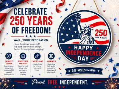 Happy Independence Day wall sign