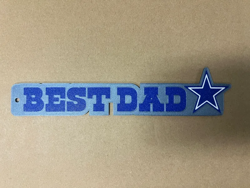 Best Dad Dallas Cowboys style keychain