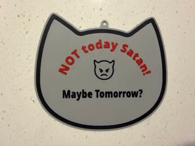 Not today Satan sign