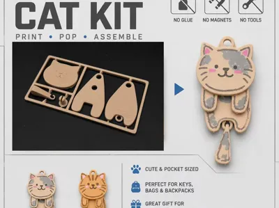 Cookie Cat DIY Assembly Kit - No Glue Required