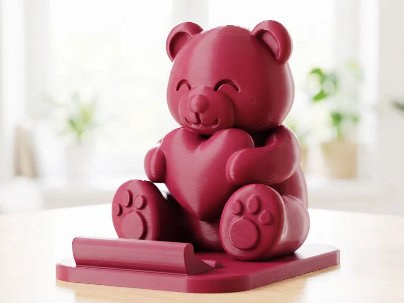 Cute Teddy Bear Phone Stand Hugging Heart #41