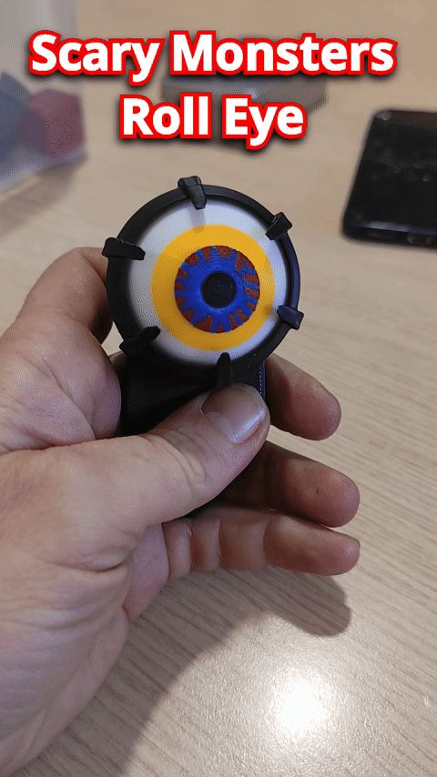 Scary Monsters Roll Eye Toy & Keychain