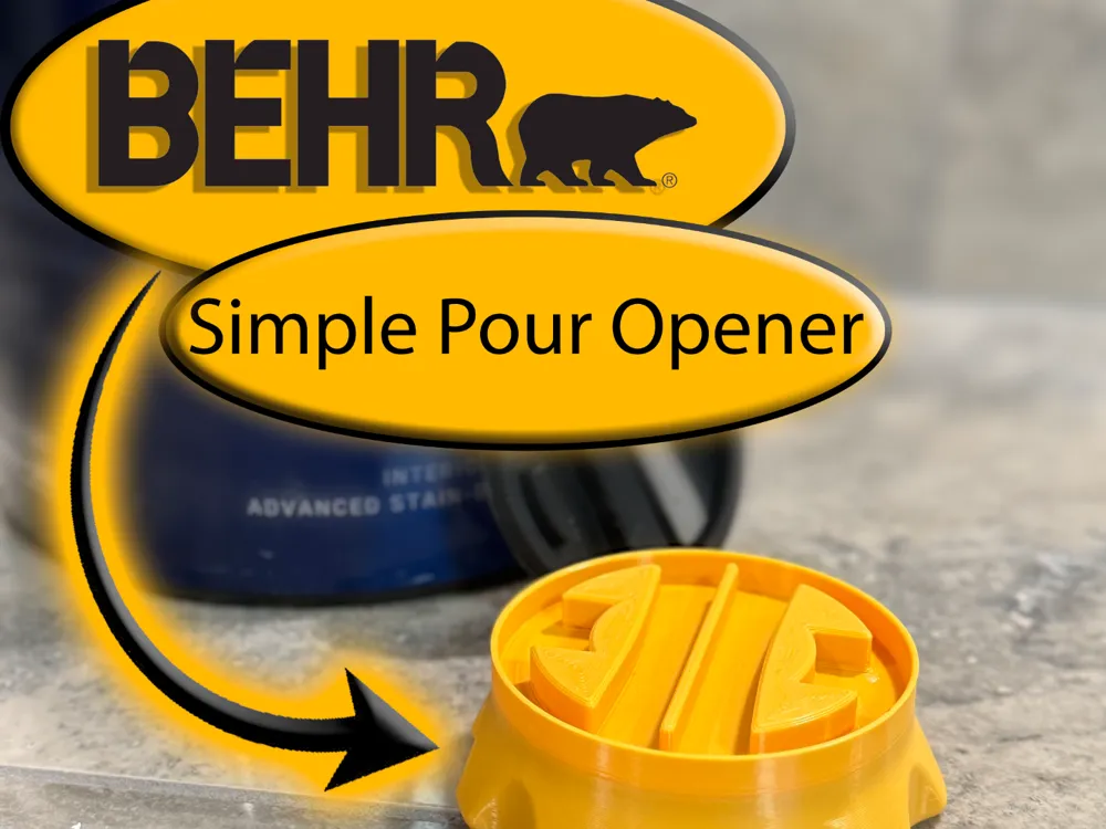 Behr Simple Pour Opener - Free 3D Print Model - MakerWorld