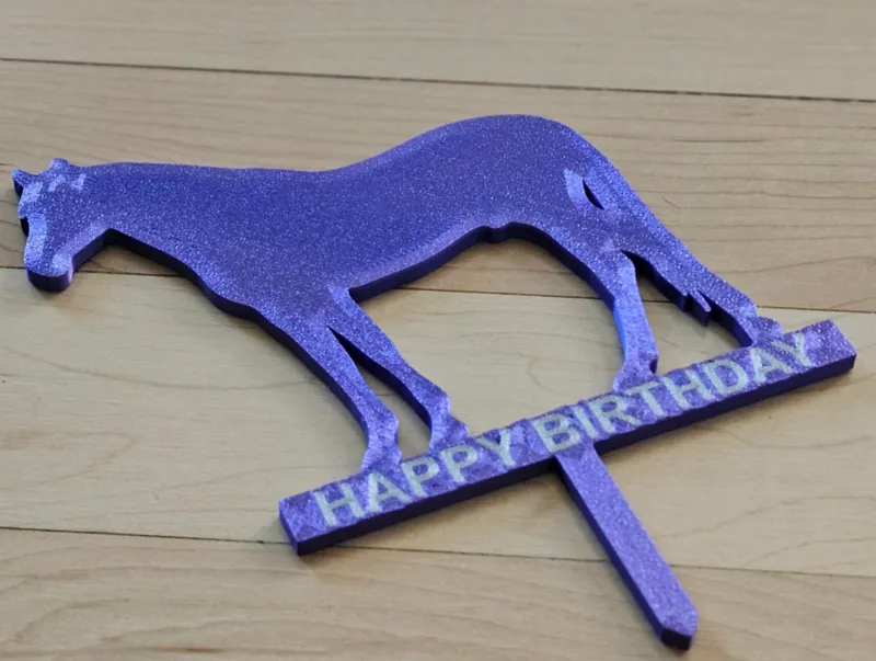 Happy Birthday Horse - Cake Topper