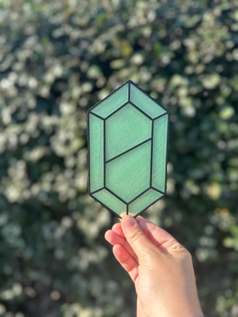 Zelda Rupee Stained Glass
