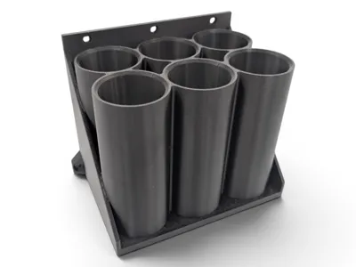 Heavy Duty 6-Tube Grease Holder Mount