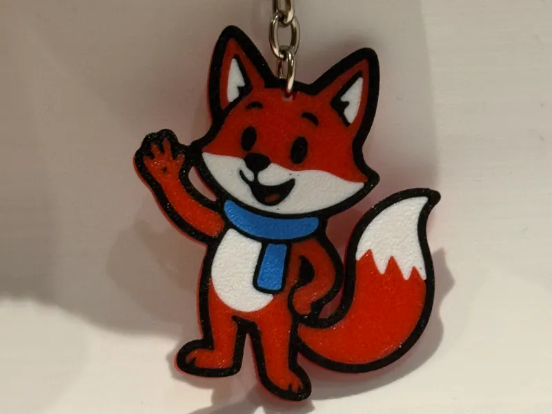 Cute Cartoon Fox Keychain