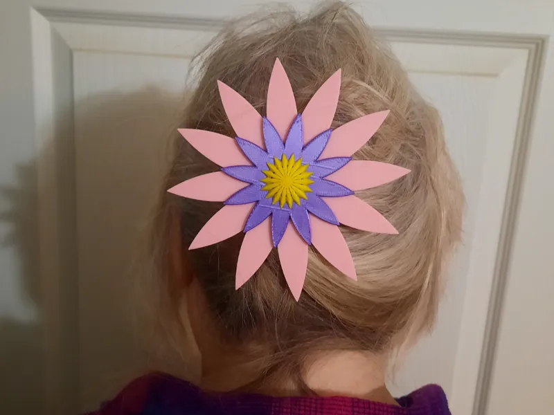 120mm flower hair barrette