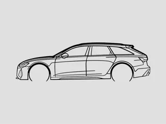 Audi RS6 C8 Silhouette Wall Art