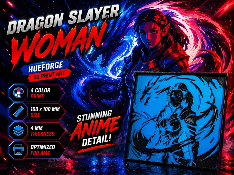 Dragon Slayer Woman HueForge