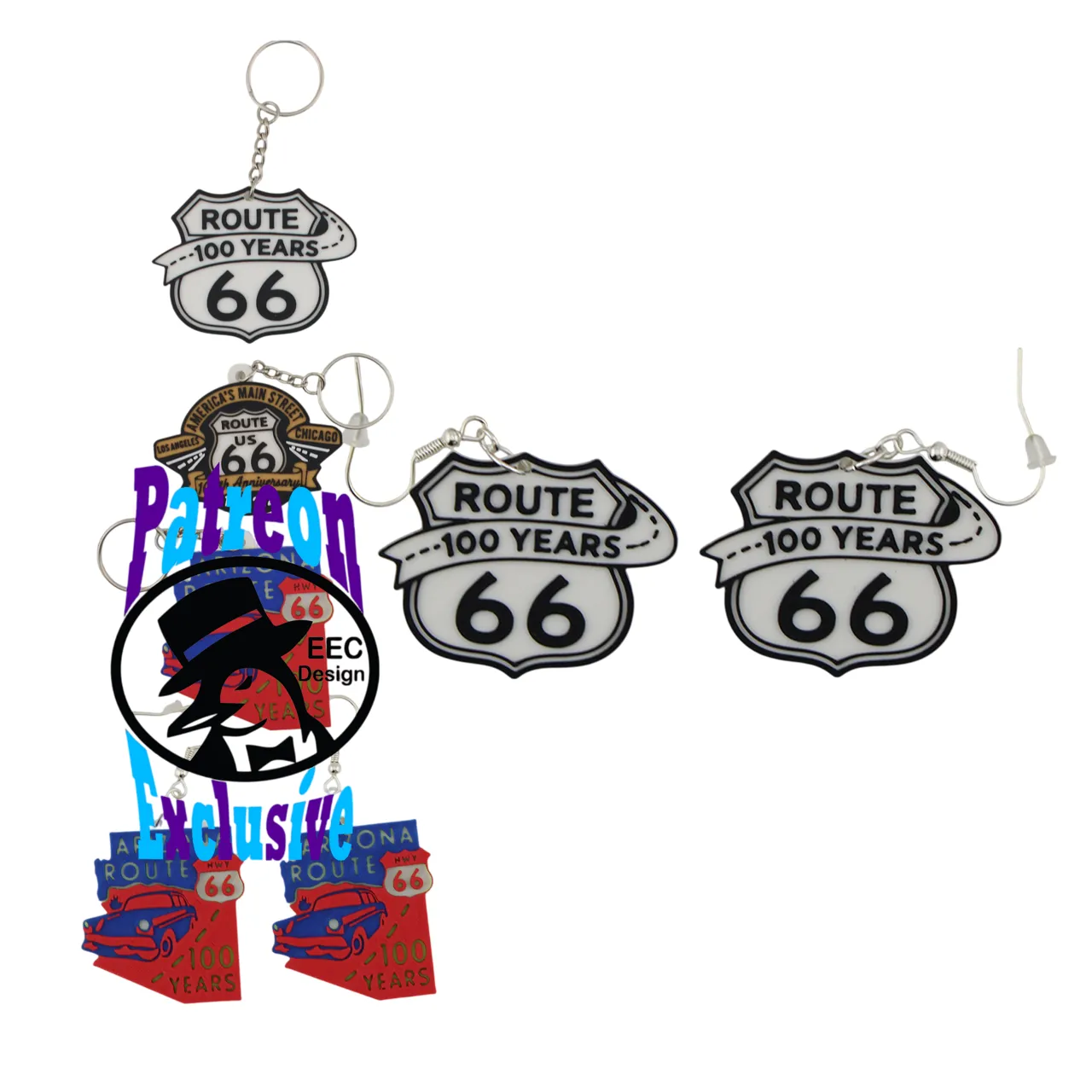 Route 66 100th Anniversary Earrings view 2