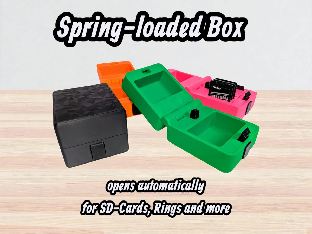 Spring loaded Box Container for Ring, SD Card, etc by Brez$$z ...