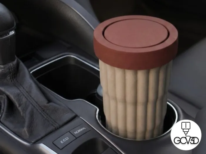 The Pleated Pod V3 (cupholder trash can)