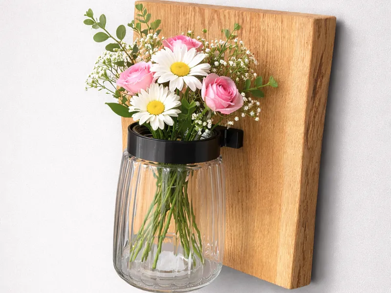 Rustikaler Blumenvasenhalter