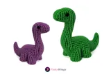 Фигурка динозавър sauropod в плетен стил