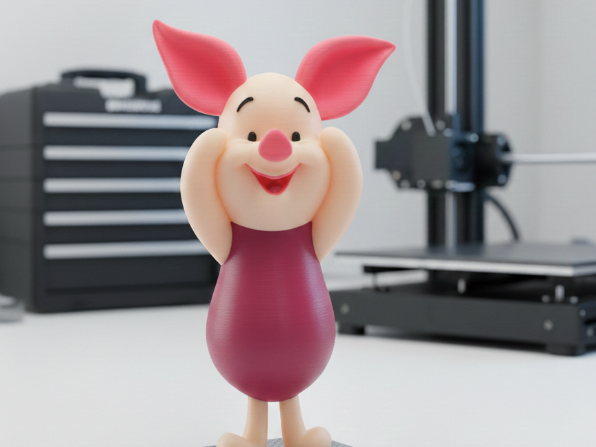 Piglet (Winnie the Pooh) - Easy Multi-Color Print