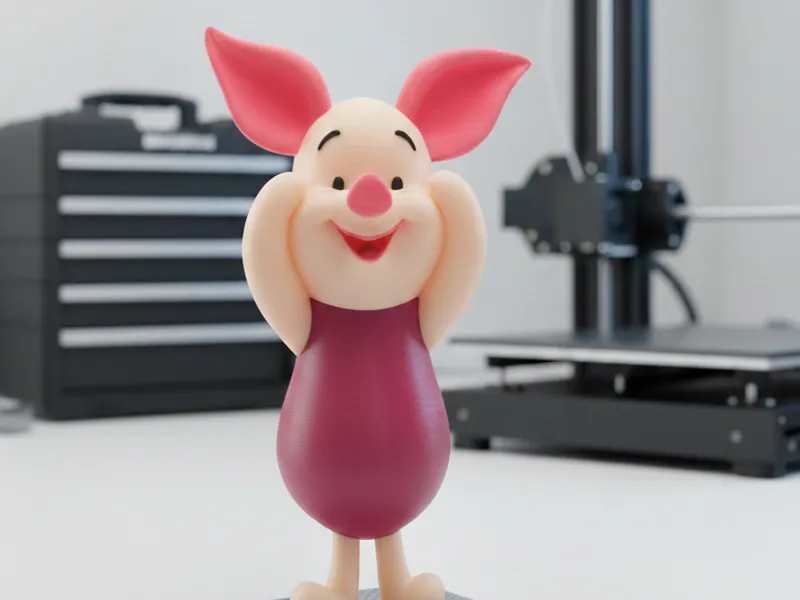 Piglet (Winnie the Pooh) - Easy Multi-Color Print