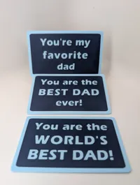 Father's Day: world's best dad, favorite dad, best dad ever