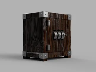 Safe with wood grain - Vault