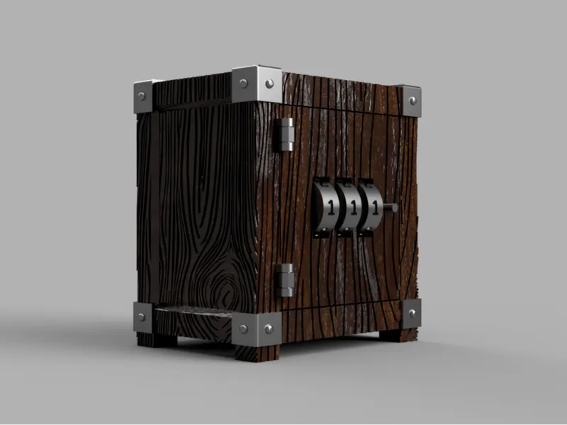 Safe with wood grain - Vault