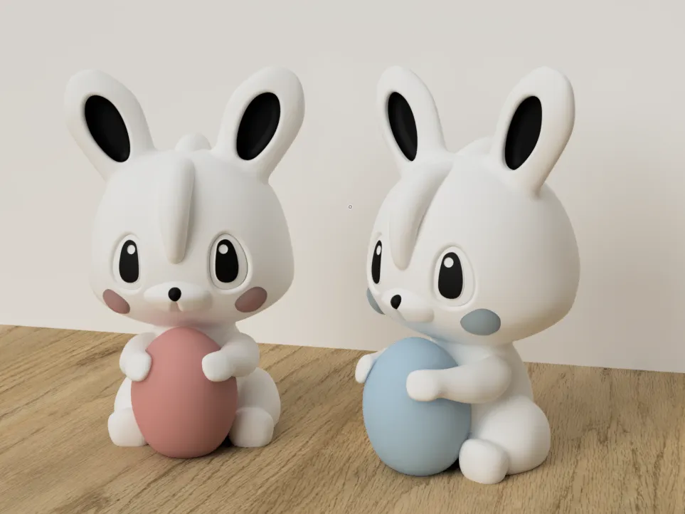 Surprised Rabbit Figure Surprise Bunny by HG_Design - MakerWorld