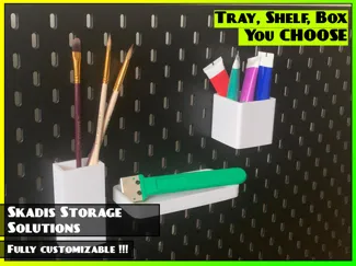 Customizable IKEA Skadis Shelves, Boxes & Trays 
